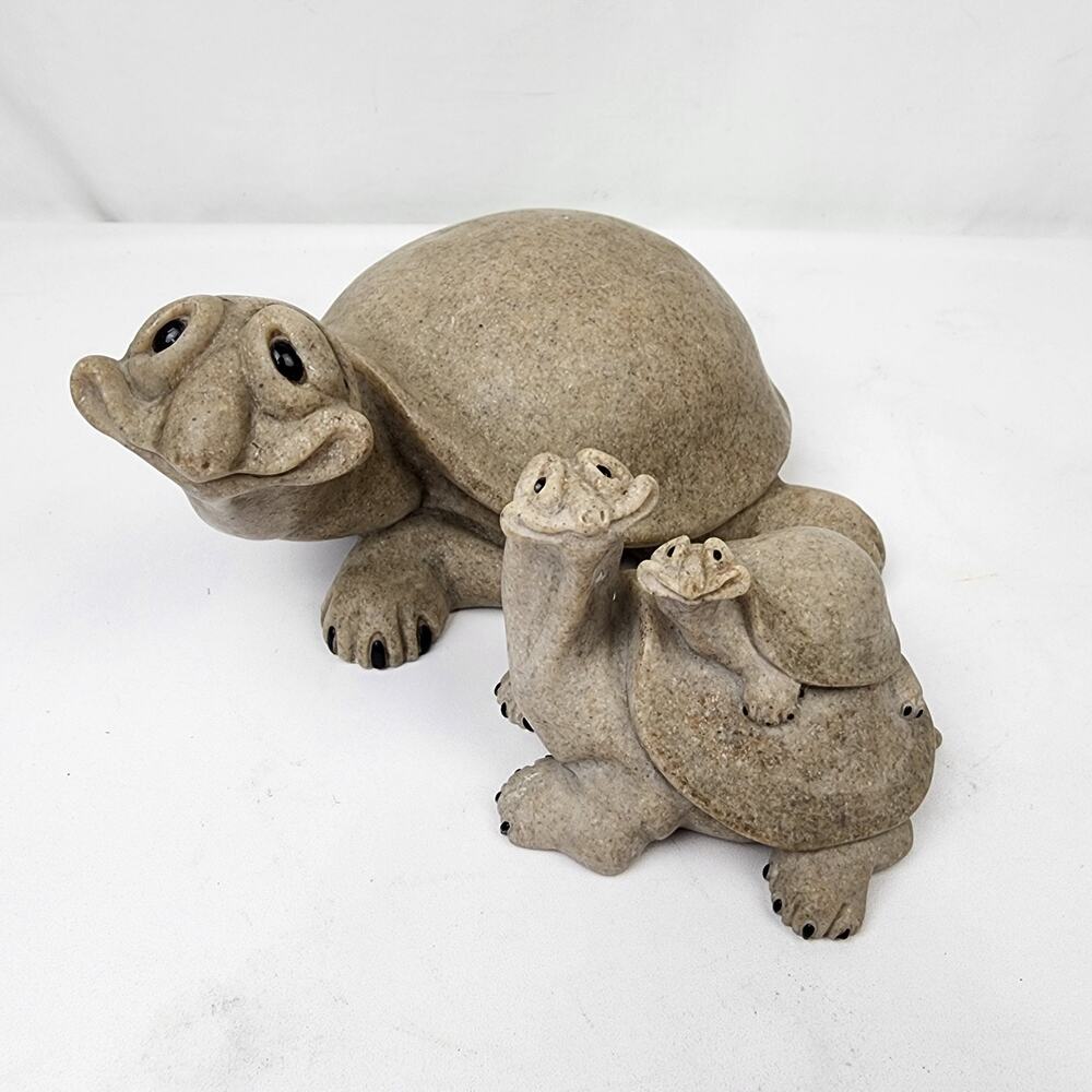 Lot Quarry Critters Turtle Tortoise Tory Taz & Large Thor Stone Finish (Resin)